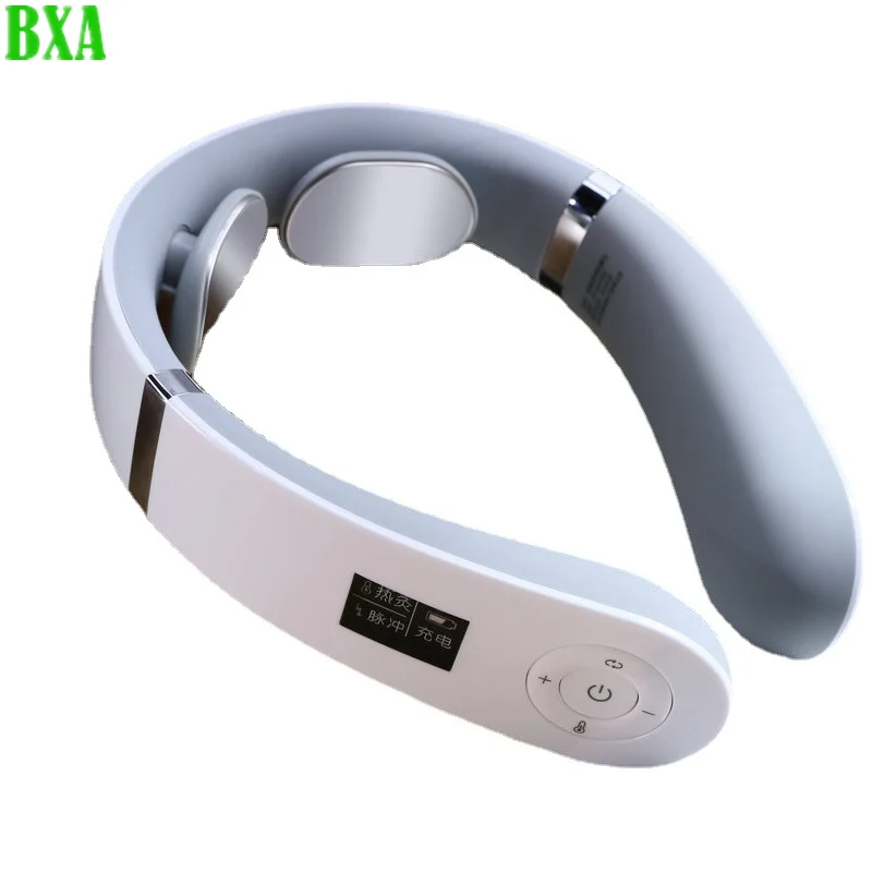 B32 Neck and Shoulder Pulse Massager Hot Compress Double Pulse Massage Relax Muscles USB Charging Smart Wireless Massage Tool