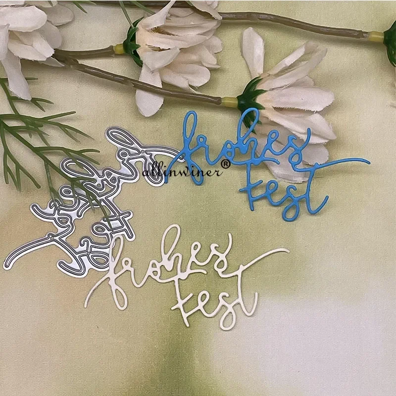 

Happy holiday letter Metal Cutting Dies for DIY Scrapbooking Album Paper Cards Decorative Crafts Embossing Die Cuts