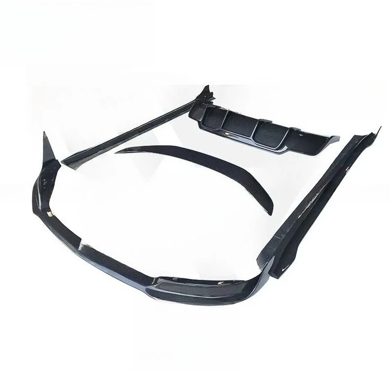 

for 3 2016-2019 Carbon Fiber Kit Dry with Front Lip Spoiler and Side Skirt