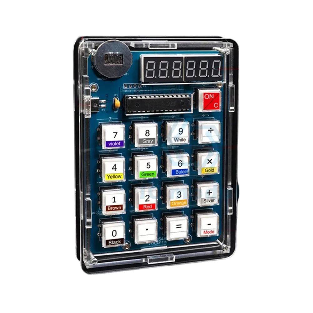 51 MCU Calculator DIY Kit LED Display Electronic Assembly Set For Welding Practice And Training With STC89C52 Microcontroller