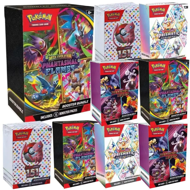 Pokemon Cards Pikachu 151 Booster Bundle 72 Cards Collection Pokemon TCG MEGA Series Rare Game Collection Toys Fans Gift
