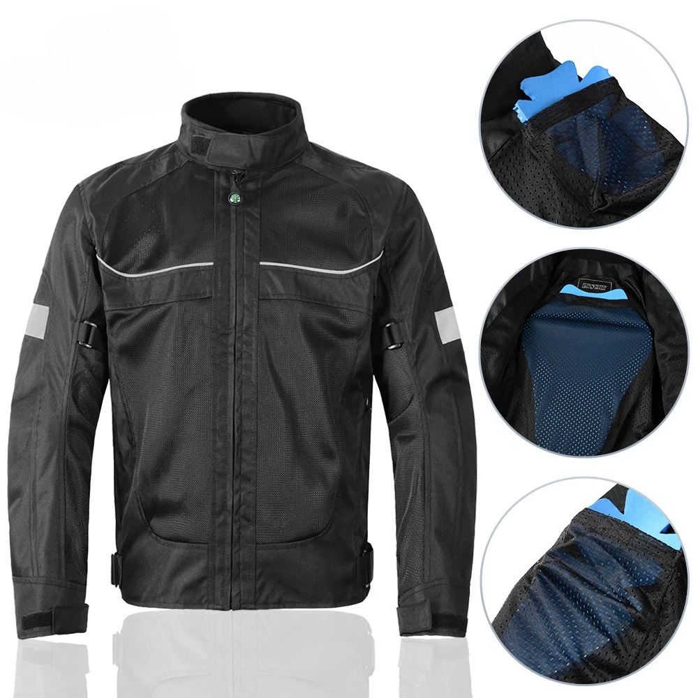 

Motorcycle Riding Jacket for Men Protective Gear Windproof Waterproof Reflective Racing Commuter Motorcycle Suit for Scooter