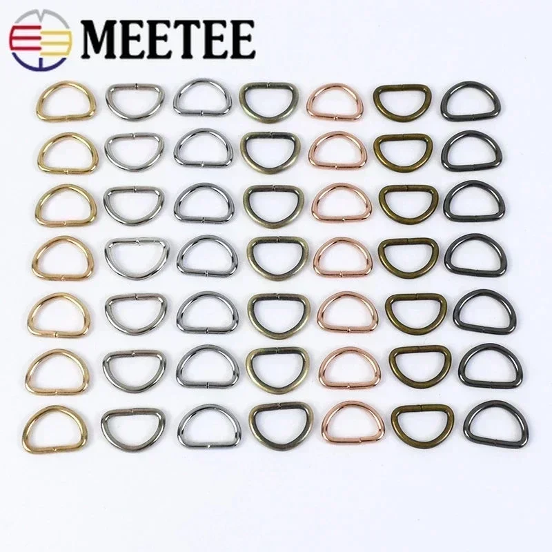 100/300Pc 10mm Metal D Ring Buckle Bag Strap Clothes Connect Clasp Dog Collar Keychain Adjust Hook DIY Craft Hardware Accessory