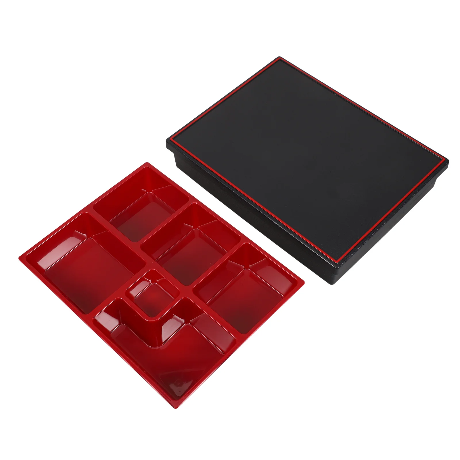 

6 Compartment Bento Lunch Box Japanese Sushi Plate Divided Food Container Portable Lunch Tray for Adults Work Office Travel
