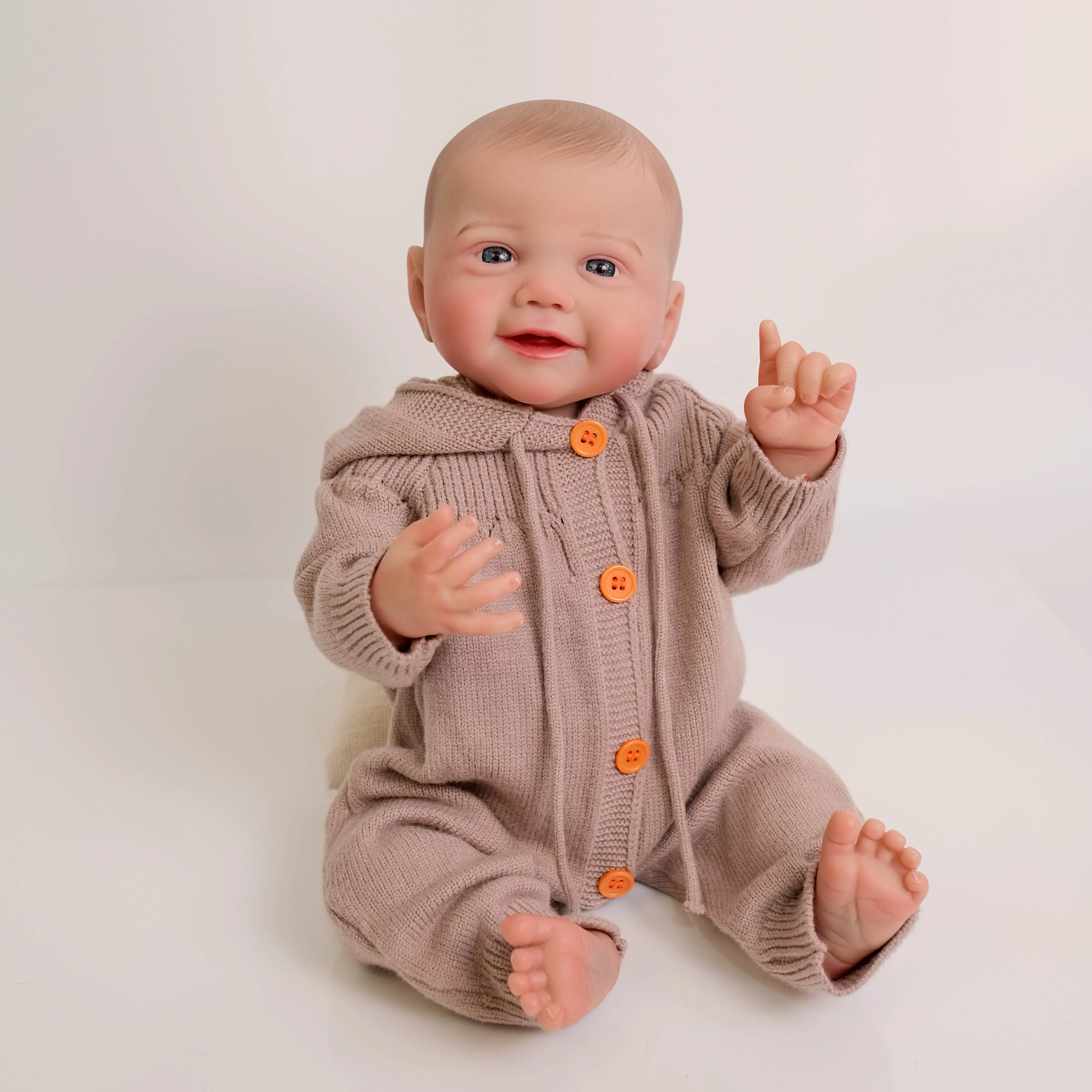SINO-BB 20 pollici Corpo Intero Reborn Baby Doll Atomicamente Corretta Kinsley Coccoloso Neonato Bambola Più Strati Pittura 3D Pelle