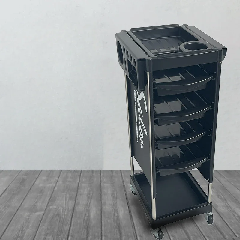 

Metal Hair Salon Trolley Station Welding Storage Clear Acrylic Cart Beauty Makeup Carrito Salon De Belleza Furniture