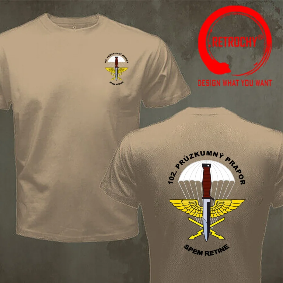 Funny Design Czech Army Special Forces 102nd Recon Battalion Paratroopers  Shirt Men Fashion Trendy Casual Clothing Stylish Tops