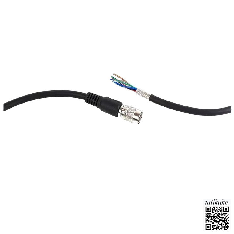 Industrial Camera Power Trigger Cable Compatible with HR10A-7P-6S Basler Hikvision 6P Core High-flex IO Cable