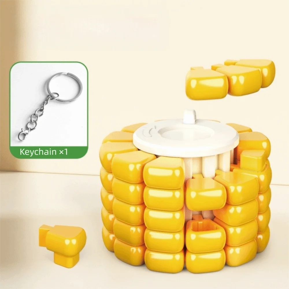 

Christmas Gifts With Light 3D Puzzle Pendant Stress Relieving Multi Change Corn Magic Cube 3D Jigsaw Puzzle Adult