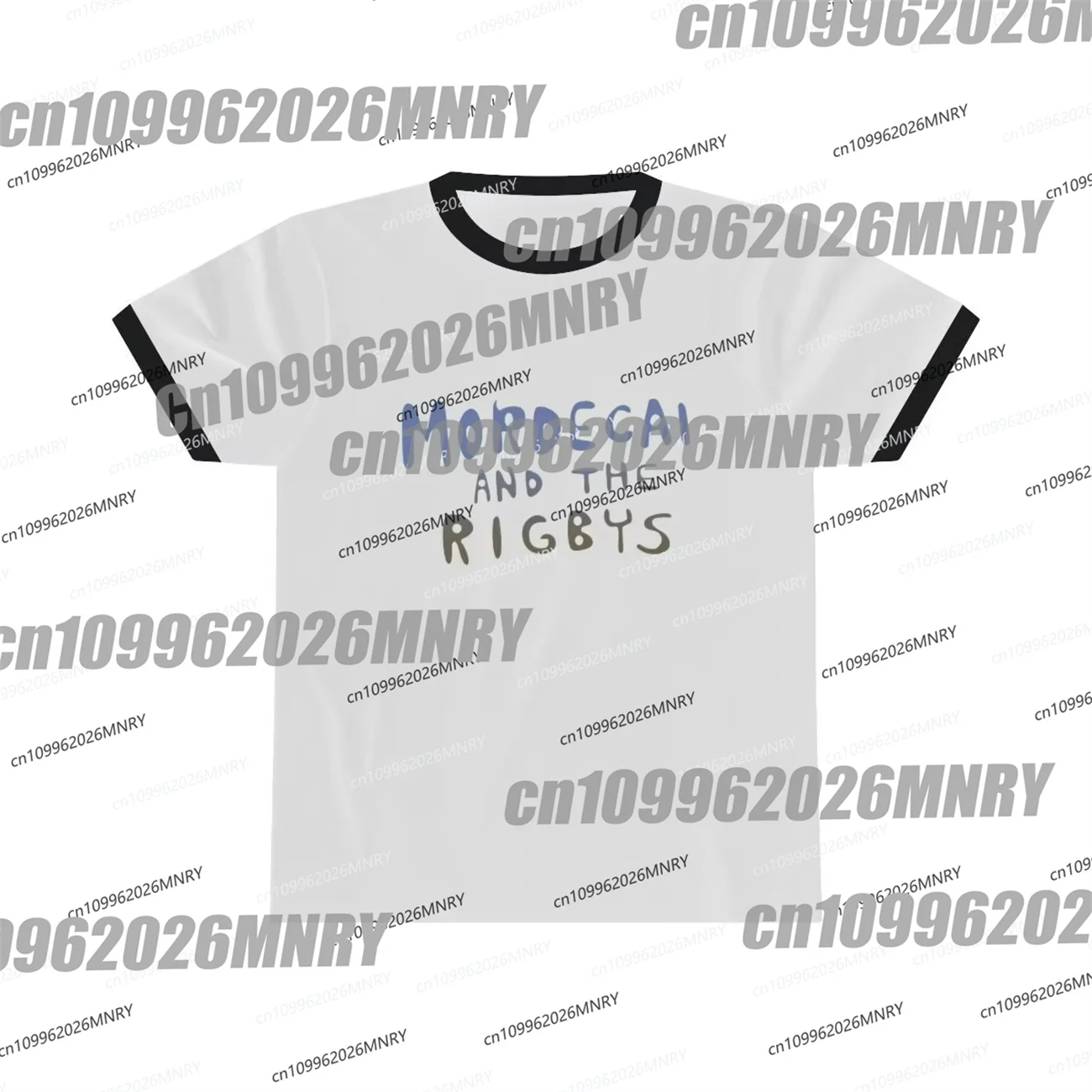 Mordecai and the Rigbys Ringer TShirt TV Serie Graphic Tee Funny TV Show Cartoon Unisex Cosplay TShirt Streetwear Men's Clothing