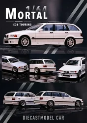 Mortal 1:64 E36 Touring White / Red Diecast Model Car