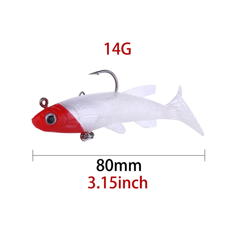 1-12PCS Wobbler Silicone Bait Artificial Fishing Bait Silicone Lures for Fishing Supplies New Fihing Fake Fish Baits Goods Soft