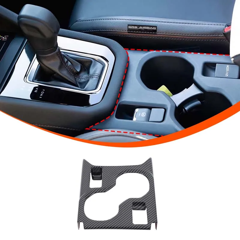 

For Subaru Forester 2025+ ABS Carbon Fiber Car front drainage cup holder panel decorative sticker car interior accessories