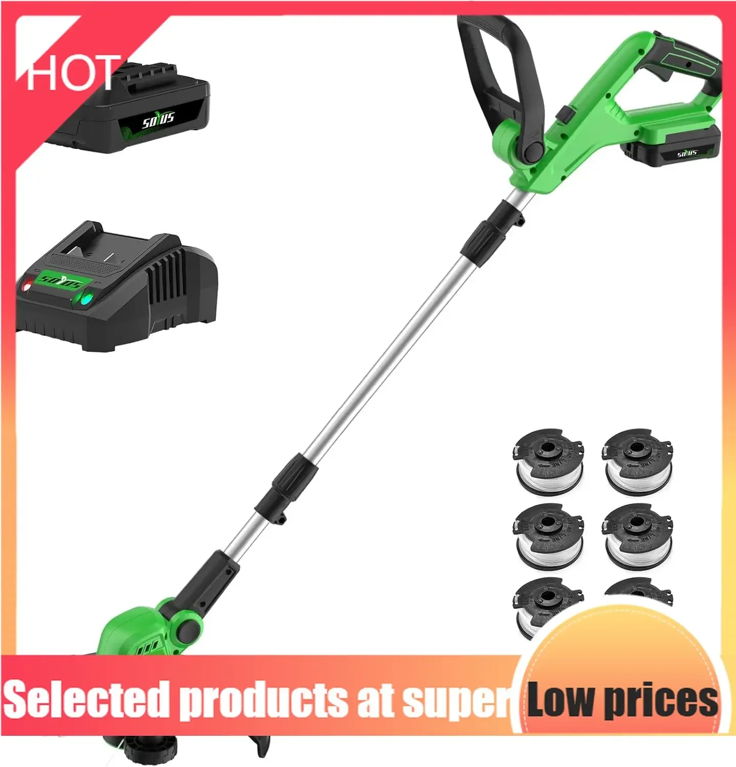 

Competitive Item-Weed Wacker Cordless,12 Inch String Trimmer With Battery And Charger, Lightweight 20v Electric Edger Trimmer