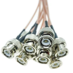 5Pcs New RG316 BNC Male To BNC Male Q9 Plug Connector adapter Crimp Pigtail Jumper Extension Coaxial Wire Coax Cable Low Loss