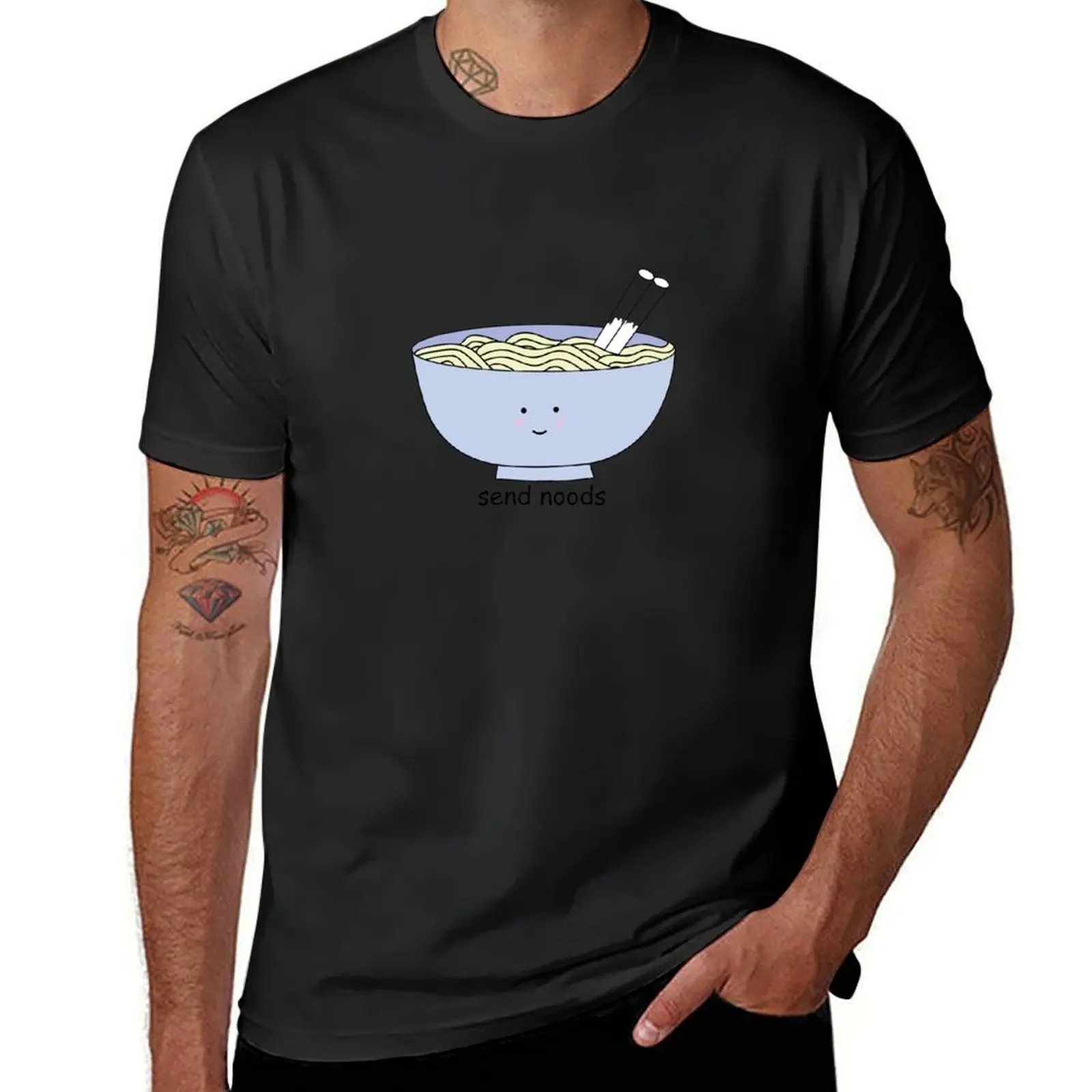 Send Noods T-Shirt sports fans aesthetic clothes anime plain fruit of the loom mens t shirts