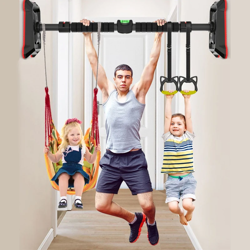 121cm-161cm Adjustable Door Horizontal Bar Fitness Equipment Set For Home Gym Sport Workout Pull Up Arm Training Sit Up Bars