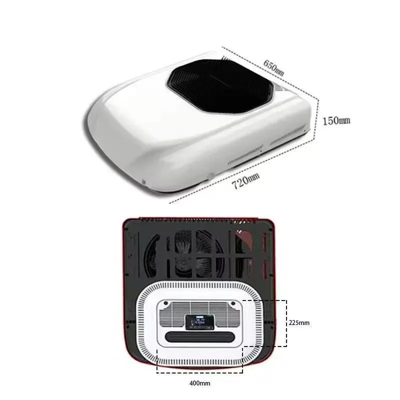 Multifunctional heating and cooling integrated 24V roof air conditioning device, parking air conditioning system