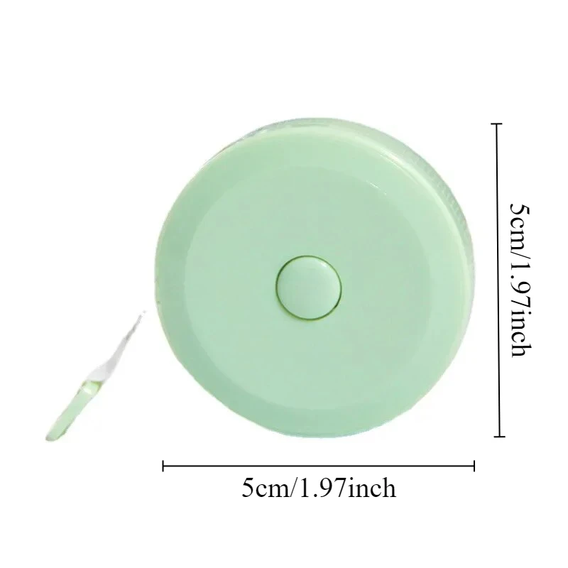 1PC Tricolor Auto Retractable 1.5 Meter Tape Measure Mini Tailor Craft 3-Way Soft Tape Measure