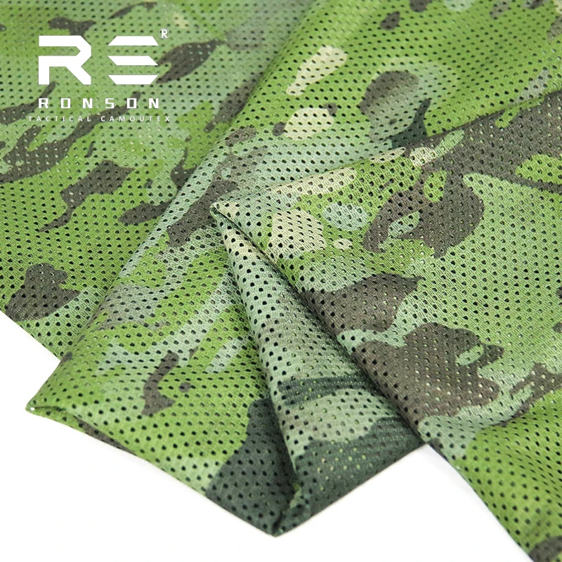 

Mesh fabric 120gsm MCTP/MCBK CAMO camouflage fabric tactical tricot fabric mesh for printed