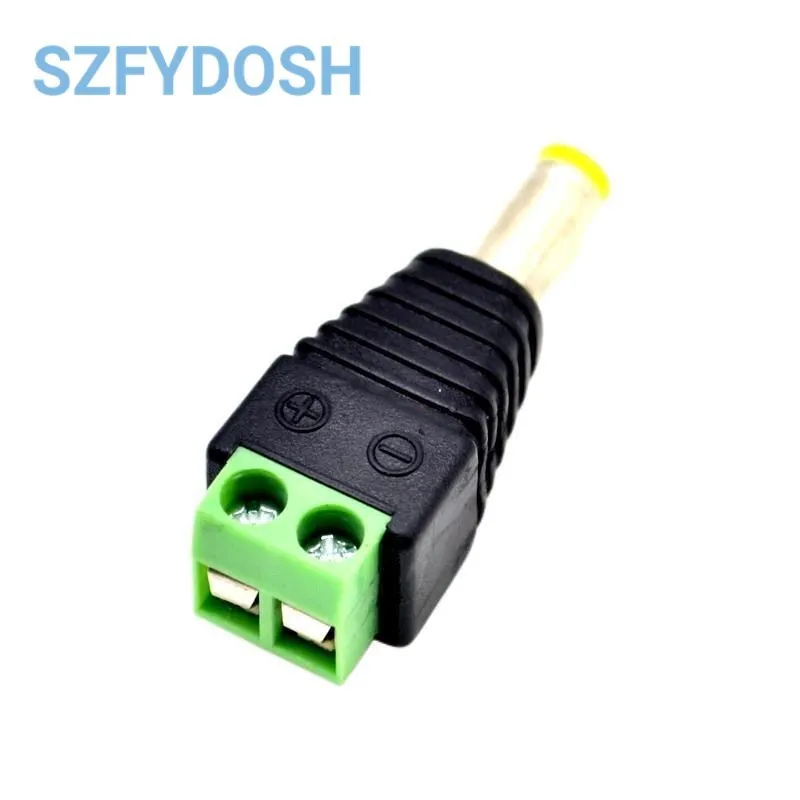 5PCS/LOT 5.5mm x 2.1mm Female Male DC Power Plug Adapter For 5056 Single Color LED Strip And CCTV Cameras