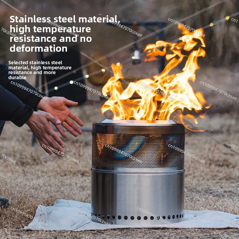 Outdoor Stainless Steel Oven, Foldable Firewood Stove
