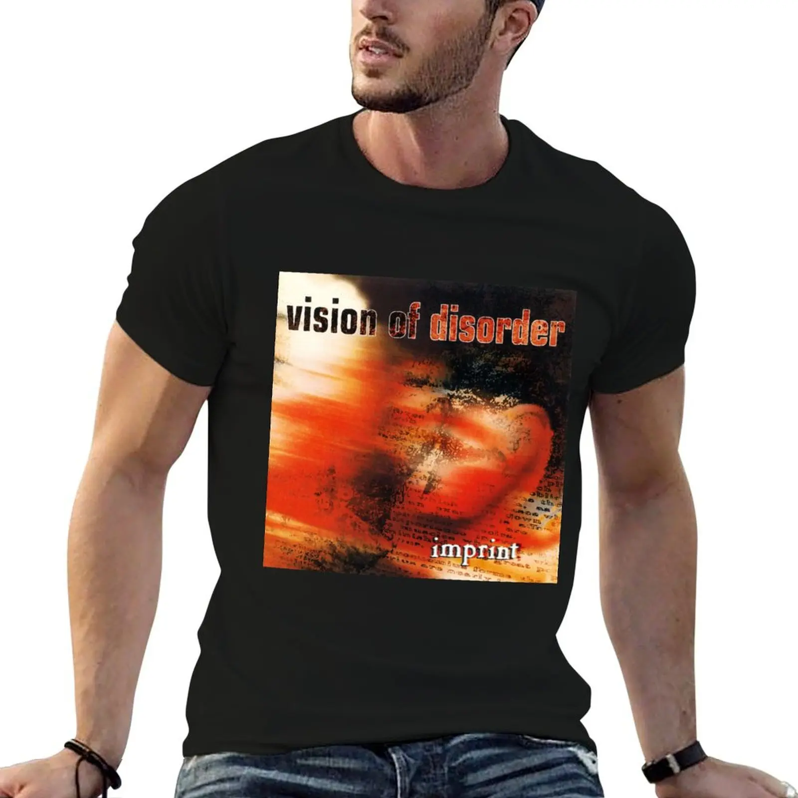 

Vision Of Imprint Disorder T-Shirt cotton t shirts man 100% t shirts for man pack cotton T-Shirt