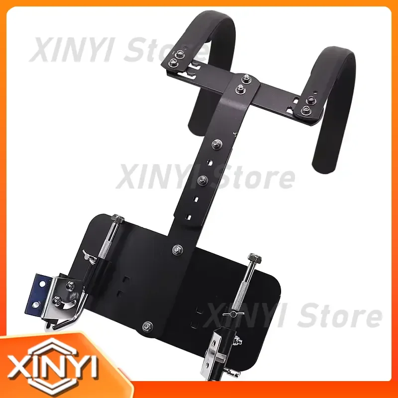 Black Metal Marching Snare Drum Carrier Support with Sponge Shoulder Pad for Player Drummer Students Beginners
