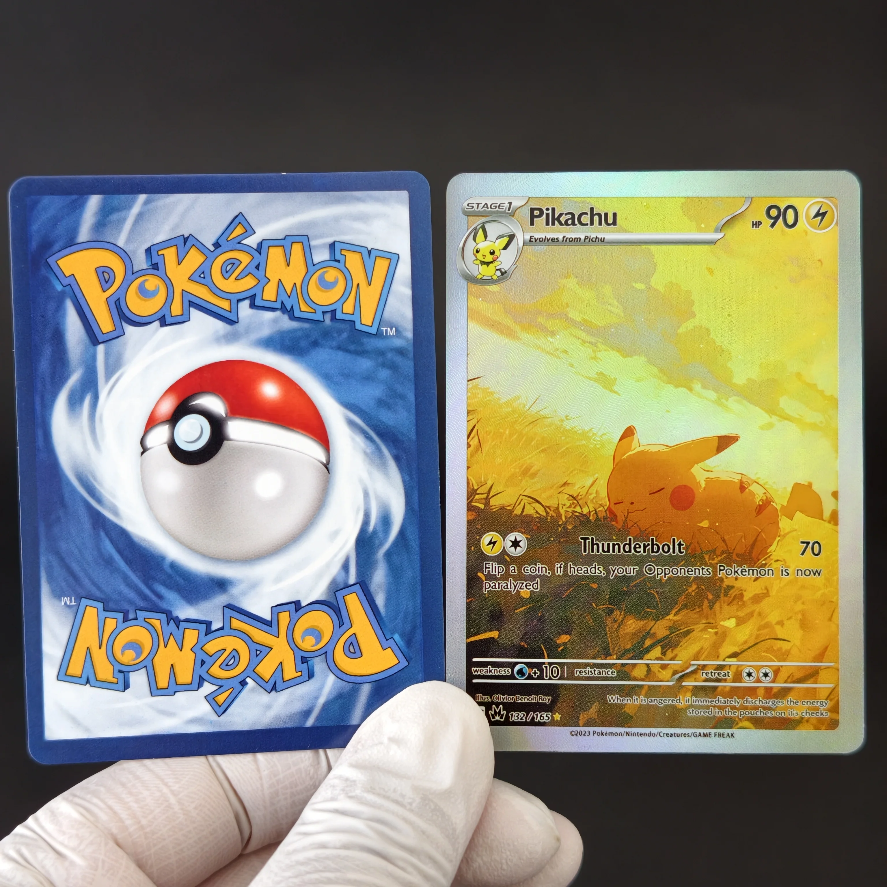 6PCS/DIY TCG PKM Card  Scenery  Full Art Rainbow Holo Cards Mixed language Self Made Single Card Classic Game