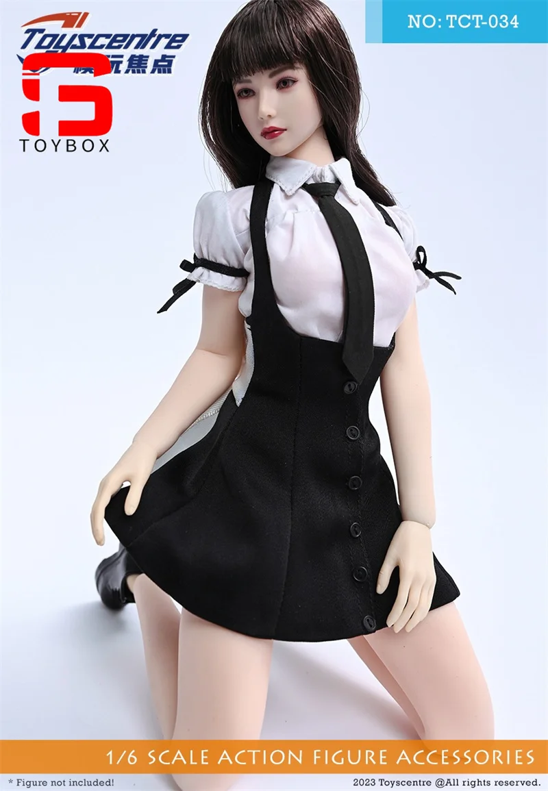 Toyscentre TCT-034 1/6 écolière JK jupe manches bouffantes chemise vêtements modèle adapté 12 ''femme soldat figurine corps