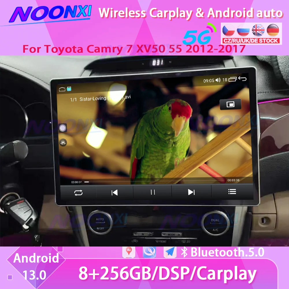 

Автомобильный радиоприемник 13,1 дюймов, Android для Toyota Camry 7 XV50 55 2012-2017, автомобильный стереоприемник, видео, GPS-навигация, головной мультимедийный плеер