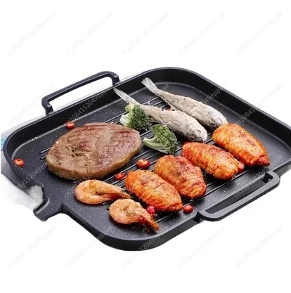 Barbecue Plate Household Non-Stick Smoke-Free Meat Roasting  Induction Cooker Baking Tray Commercial Teppanyaki Barbecue Plate