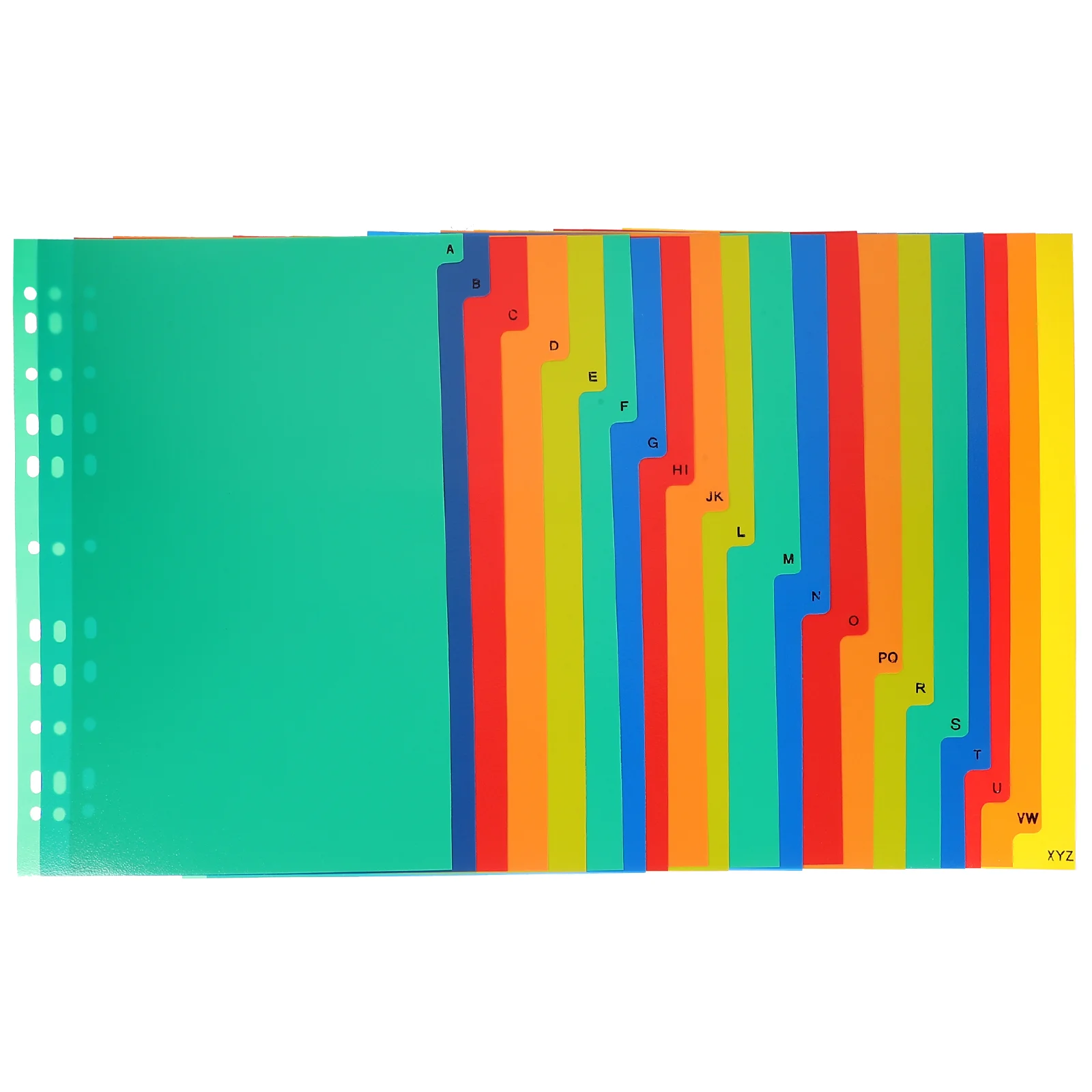 20 Pcs A4 Separated Loose Leaf Aesthetic Dividers Plastic Binder Tabs Classification Notebook Index File Page Notepad