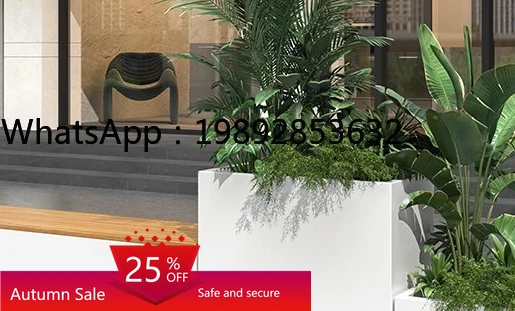 

Outdoor Stainless Steel Stool Flower Box Pond Iron Art Planting Tray Partition Flower Stand