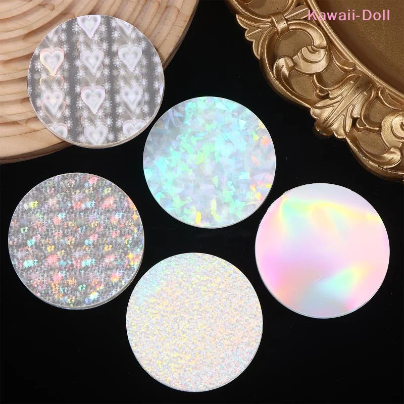 [DO]100Pcs Transparent Badge Film Clear Laser Star Pattern Badge Protective Film Covers For Button Badge Maker Part Tools[DO]
