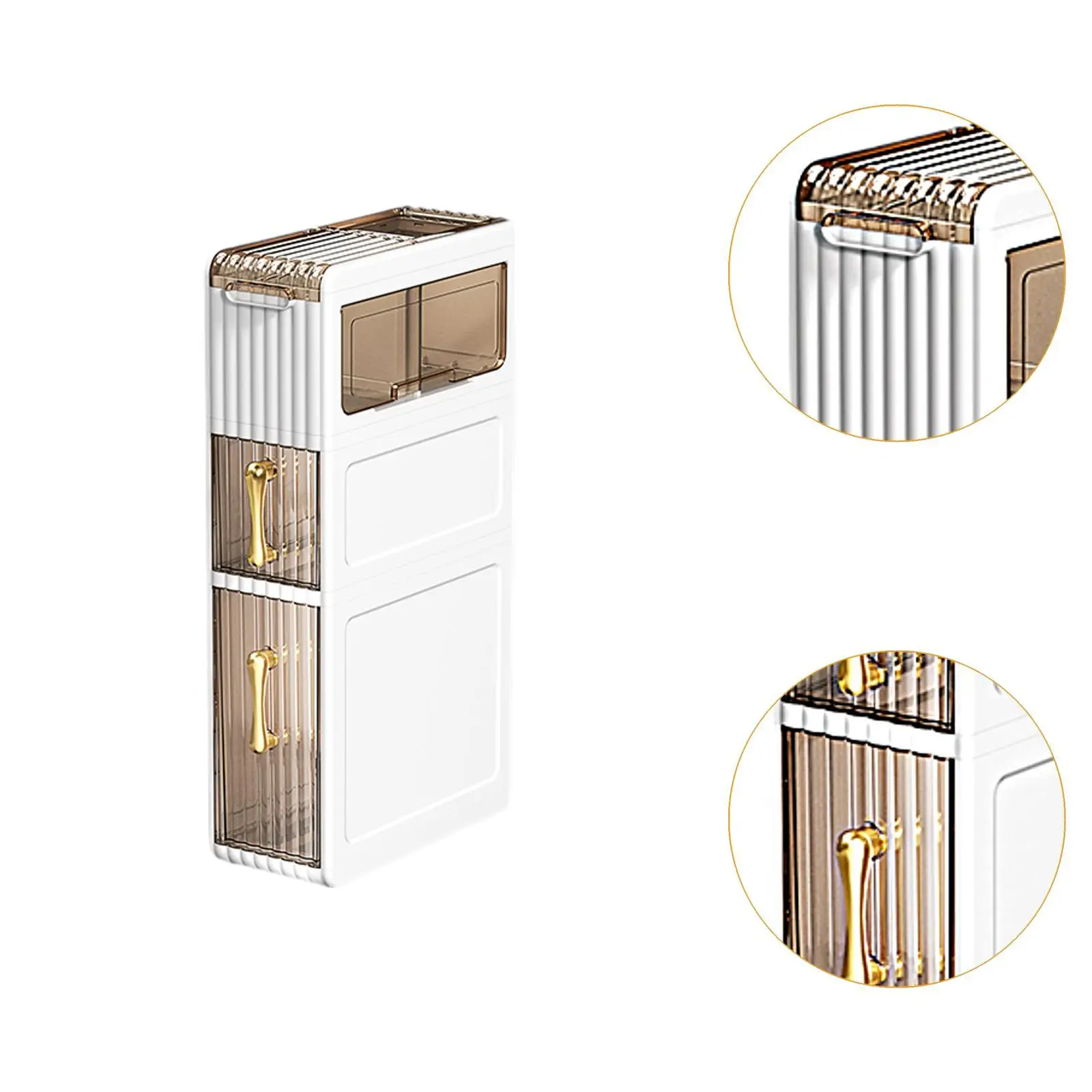 Bathroom Floor Storage Cabinet Narrow Freestanding Paper Holder Storage Organizer for Home Apartment Bathroom Laundry Room Dorm