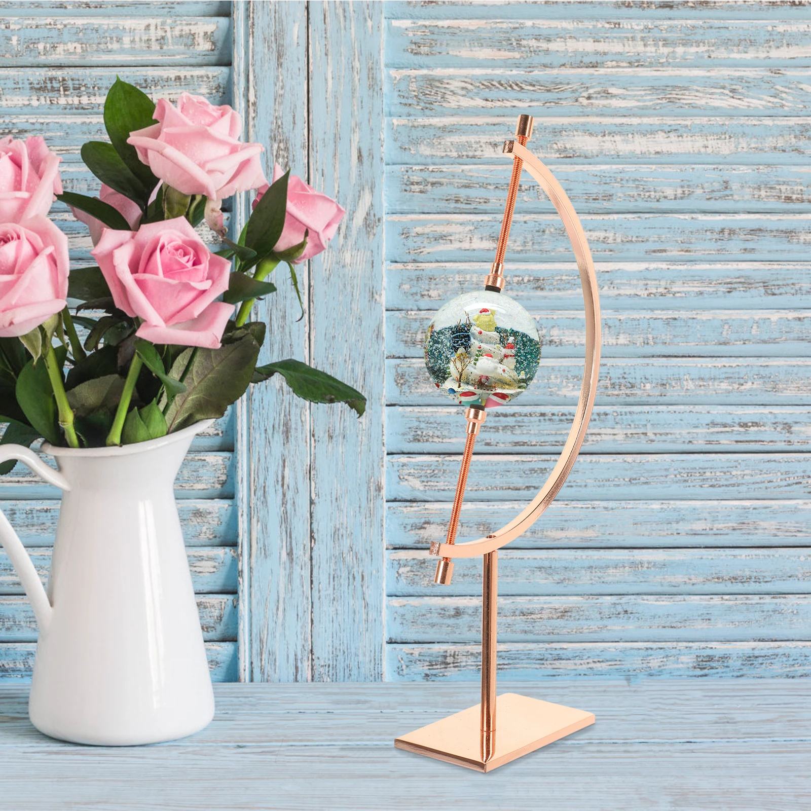 

Household Crystal Ball Display Stand Mineral Sphere Stainless Steel Metal Holder