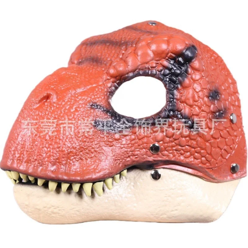 Маска динозавра T Rex с подвижным ртом, костюм на Хэллоуин, головной убор с животными, рождественская вечеринка, забавный аксессуар для детей и взрослых, реалистичный аксессуар