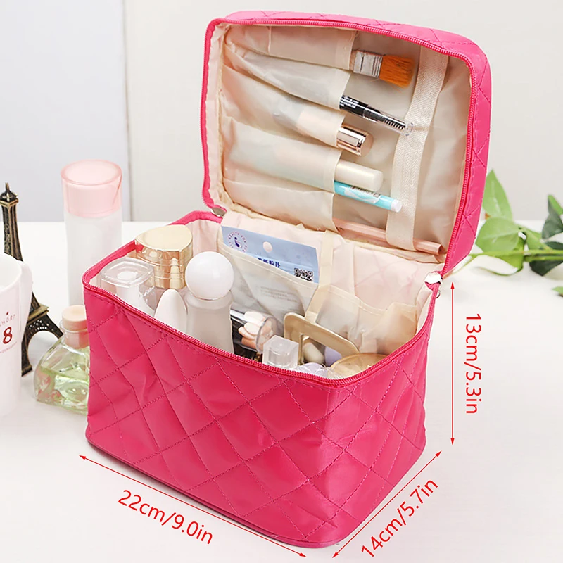 Makeup Bag Portable Large Capacity Storage Box Advanced Carry On Waterproof Wash Handbag Toiletry Bag Travel Cosmetic Bag