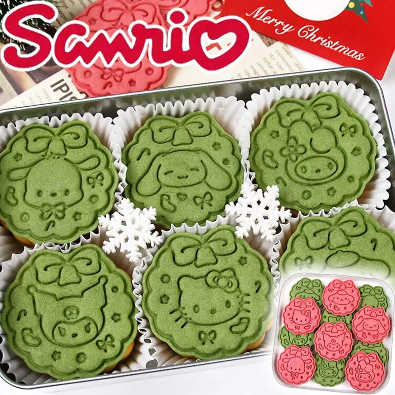 

1/6PCS Sanrio Hello Kitty Christmas Cookie Mold Set Creative Baking Biscuit Tools Sugar Cookie Shaper DIY Kitchen Accessories