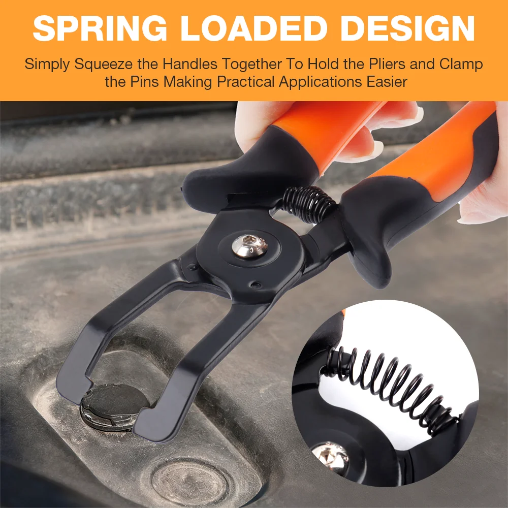 2PCS Push Pin Remover Pliers Auto Panel Clip and Trim Removal Tool for Retainer & Anchor Removal Labor-saving Car Repair Tools