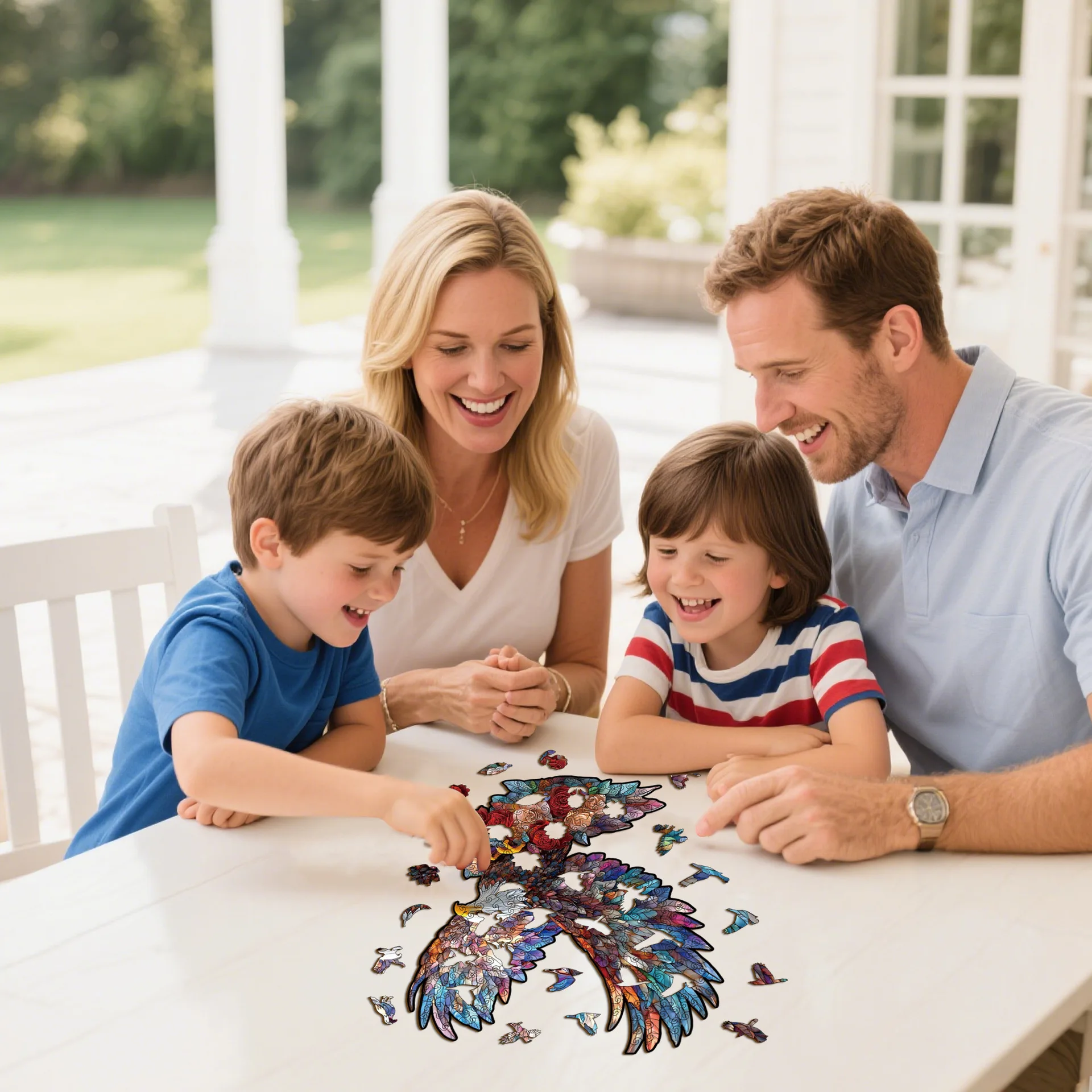 120/246 قطعة لغز النسر الخشبي غير النظامية على شكل بازل قطع لعبة تخفيف التوتر هدايا عيد الميلاد ألعاب تعليمية ممتعة