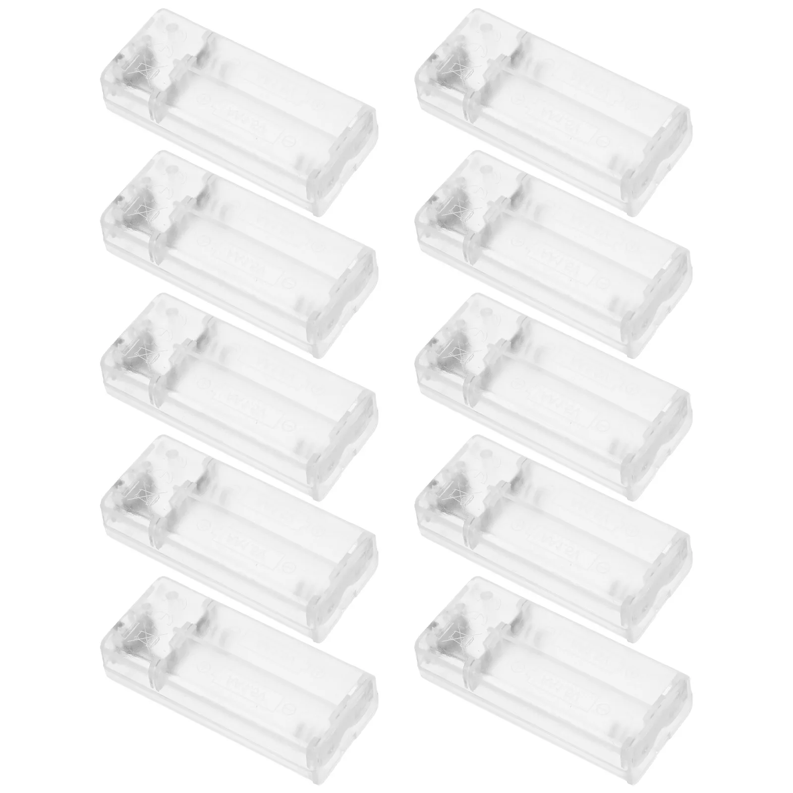 

10pcs Box Accessories Transparent Plastic Case Replacement Holder String Lights Parts Supplies AA Storage Portable
