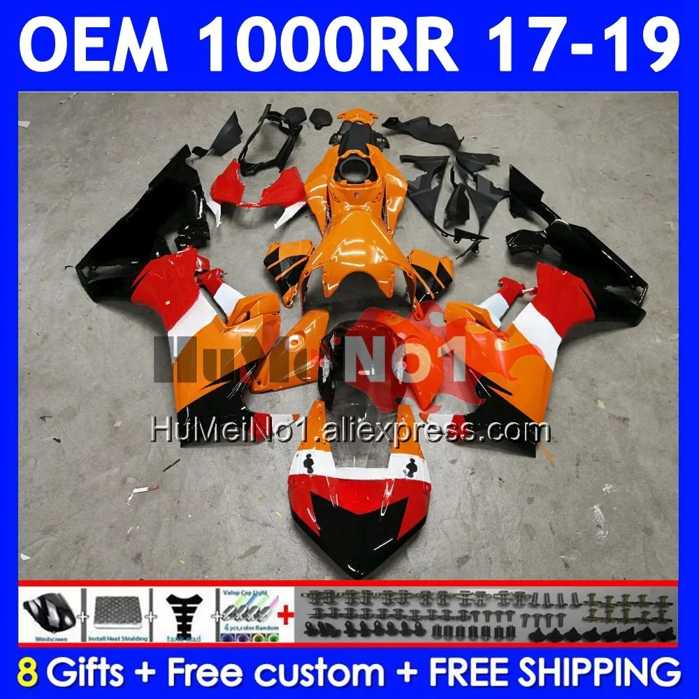 Repsol Orange Injection Body For HONDA CBR1000 CBR 1000 RR CC CBR1000RR 17 18 19 63No.0 CBR 1000CC 1000RR 2017 2018 2019 Fairing