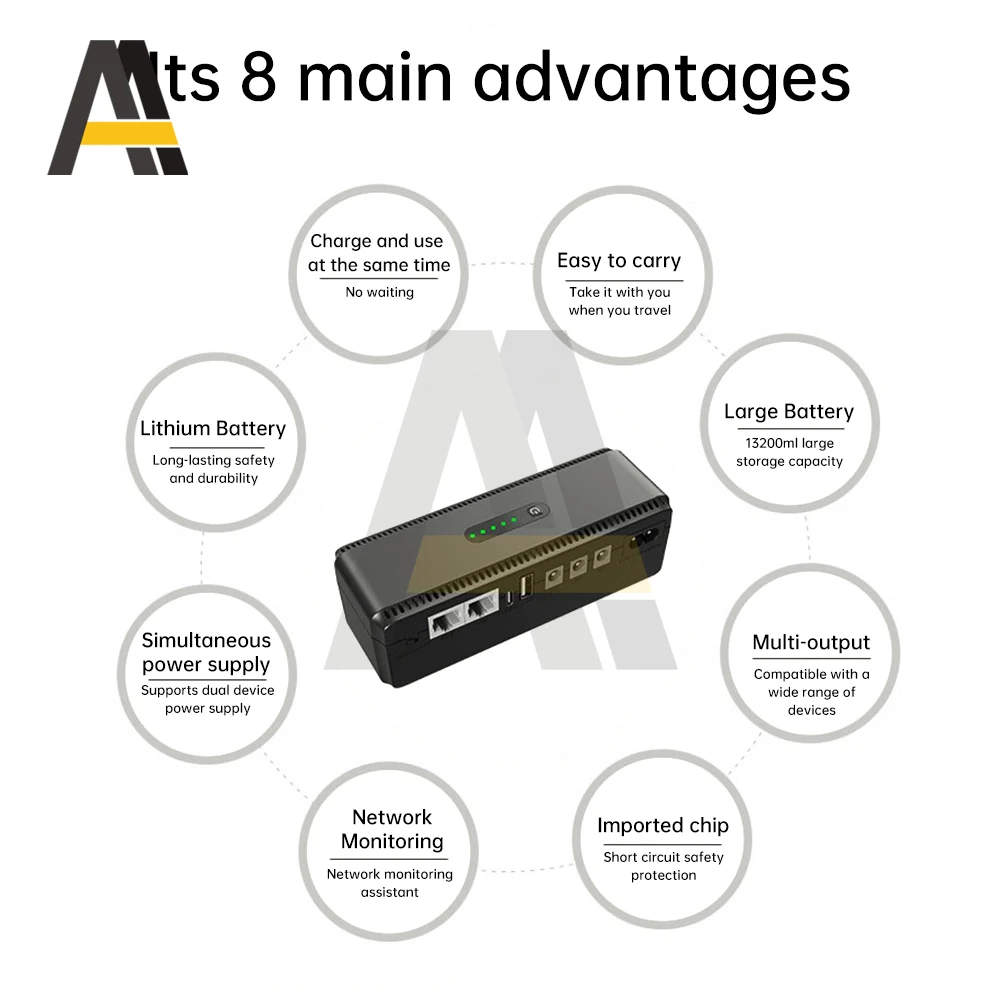 UPS راوتر 5V9V12V ضوء القط مراقبة إمدادات الطاقة الاحتياطية إمدادات الطاقة غير المنقطعة تيار مستمر تيار مستمر UPS عالية الطاقة 18 واط #6