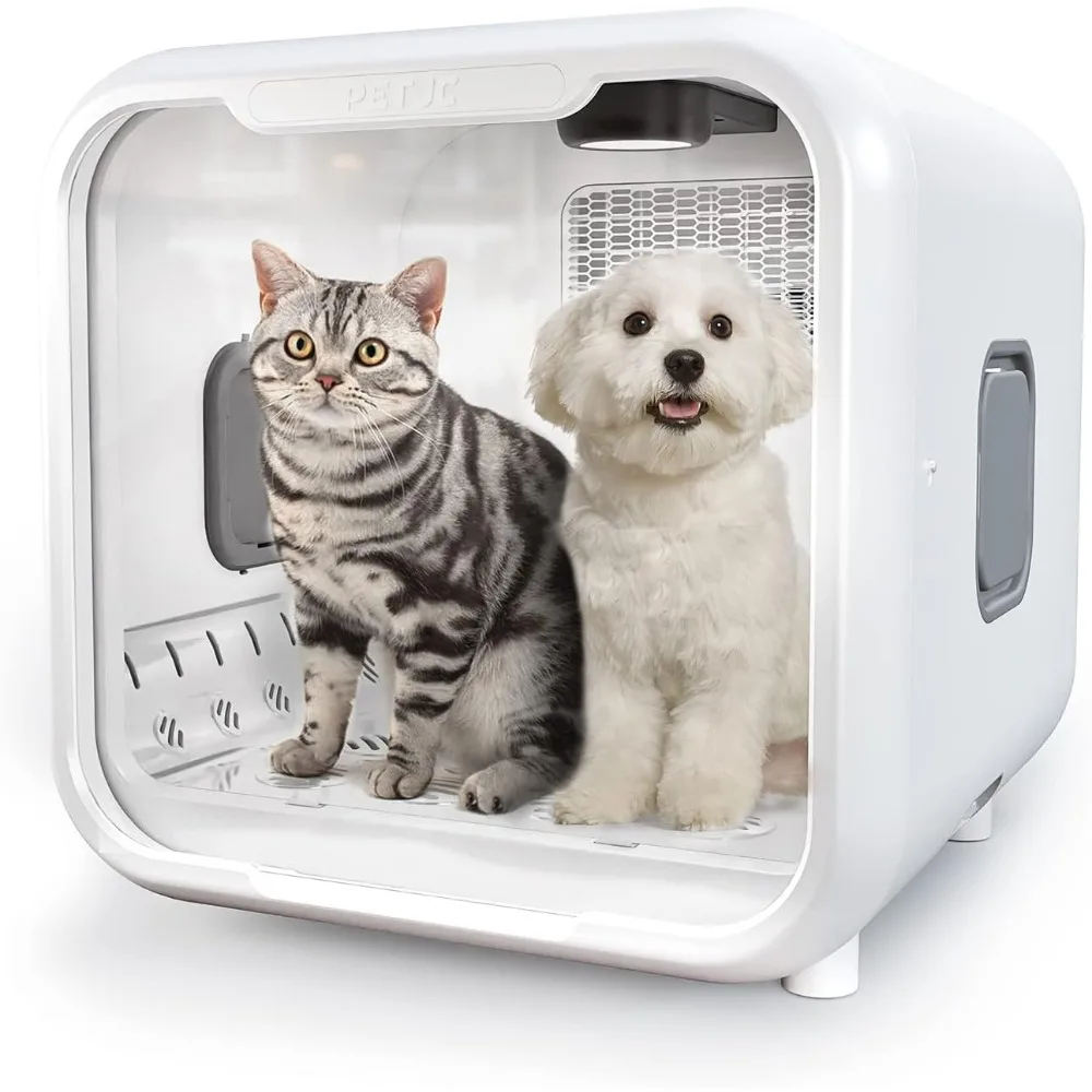 Automatic Pet Dryer Box for Cats and Small Dogs,Ultra Quiet Dog Hair Dryer 71L Capacity with Smart Temperature Control and 360