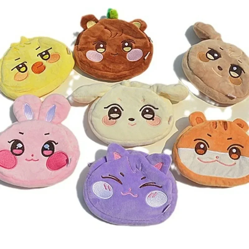 Kpop ANITEEZ Plush Purse Storage Bag A TINY Embroidered Plushies Makeup Wallets