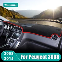 Para Peugeot 3008 GT 2008 2009 2010 2011 2012 2013 2014 2015 3008GT cubierta de salpicadero de coche parasol accesorios de alfombrilla antideslizante
