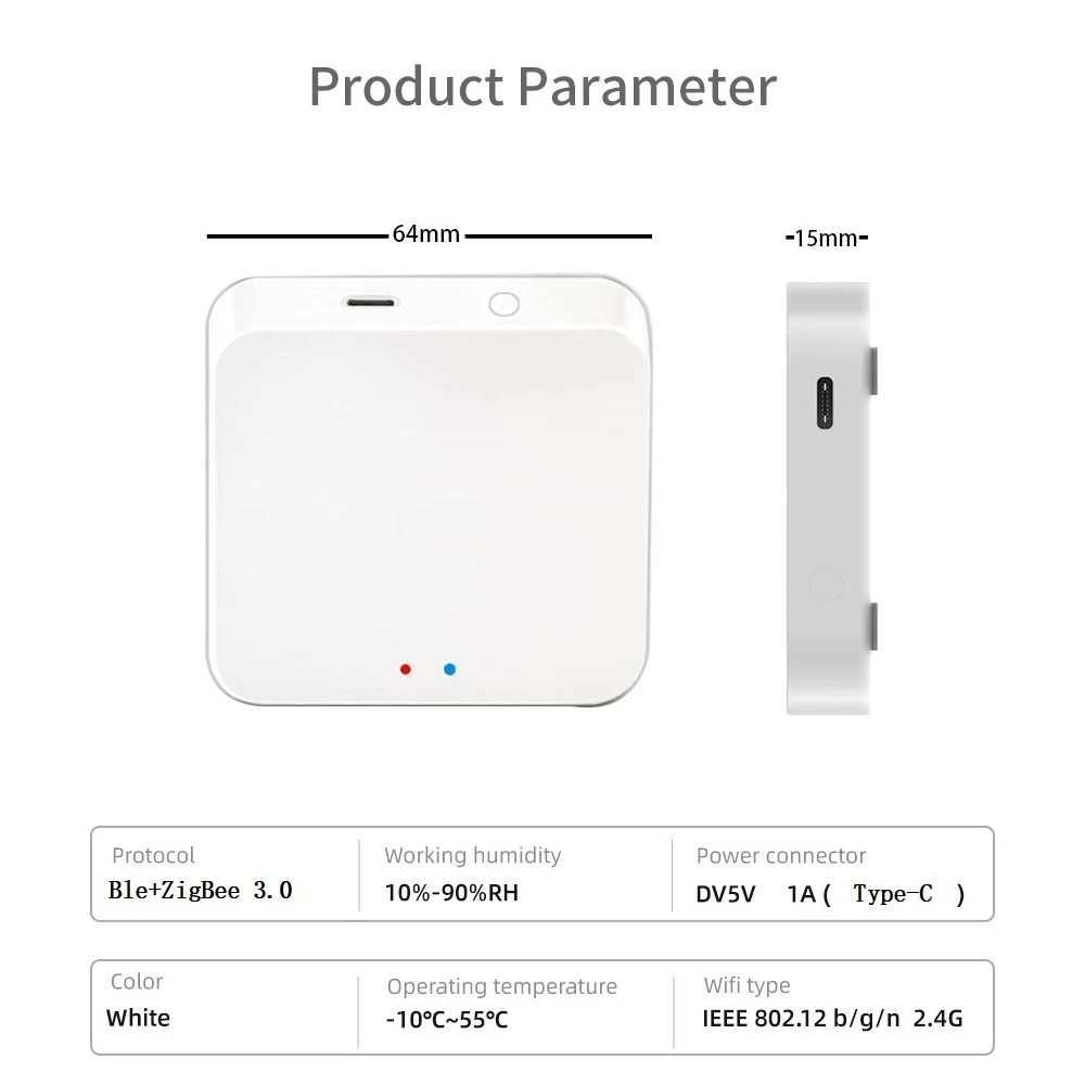 Tuya Smart Gateway Hub Bluetooth ZigBee Wireless Gateway Smart Home Devices Bridge BT Smart Life APP Work With Alexa Google