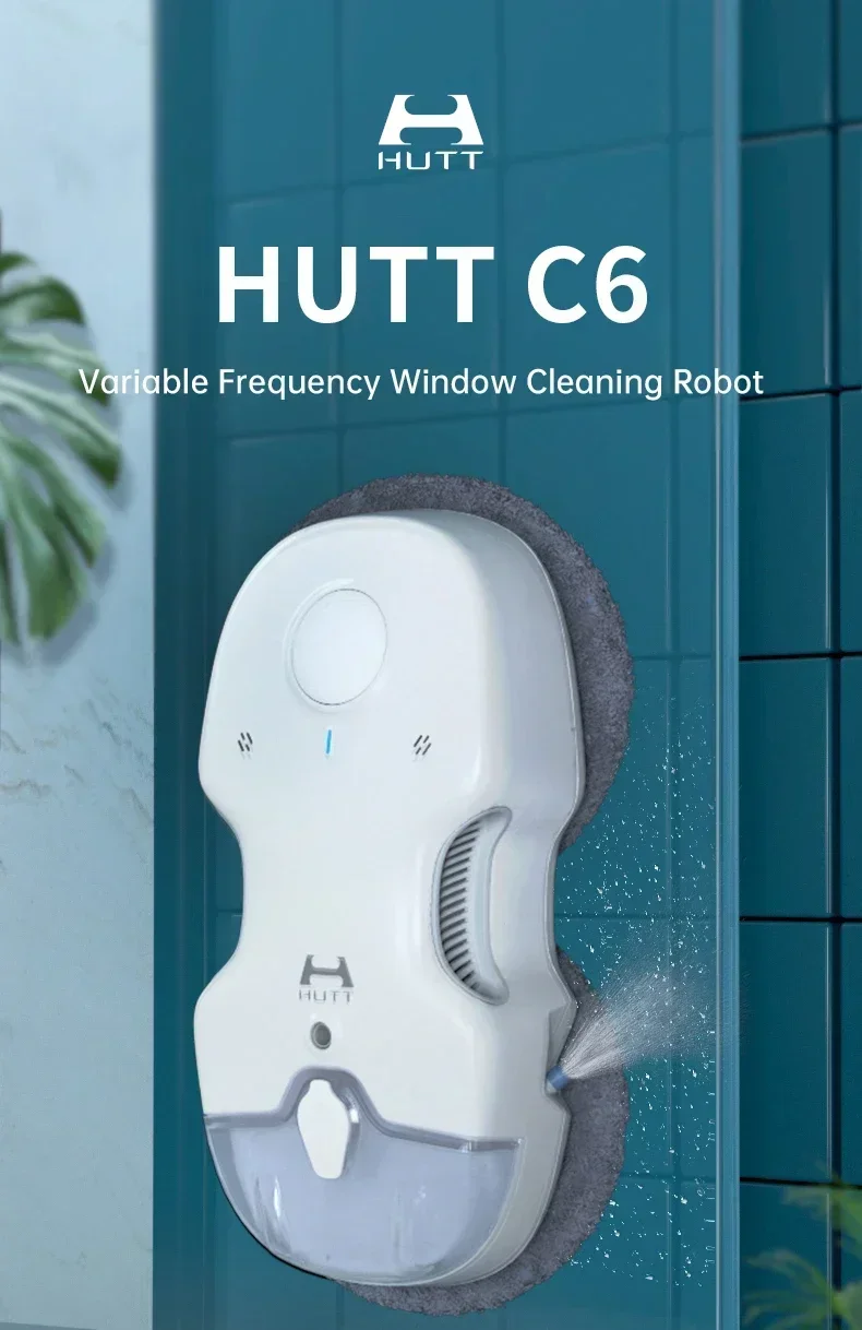 ทุกรุ่น C6อัตโนมัติ100-240V ใหม่ Hutt เครื่องดูดฝุ่นอัตโนมัติหน้าต่างสเปรย์น้ำแร่อัจฉริยะควบคุมระยะไกลทำความสะอาดกระจกหน้าต่าง